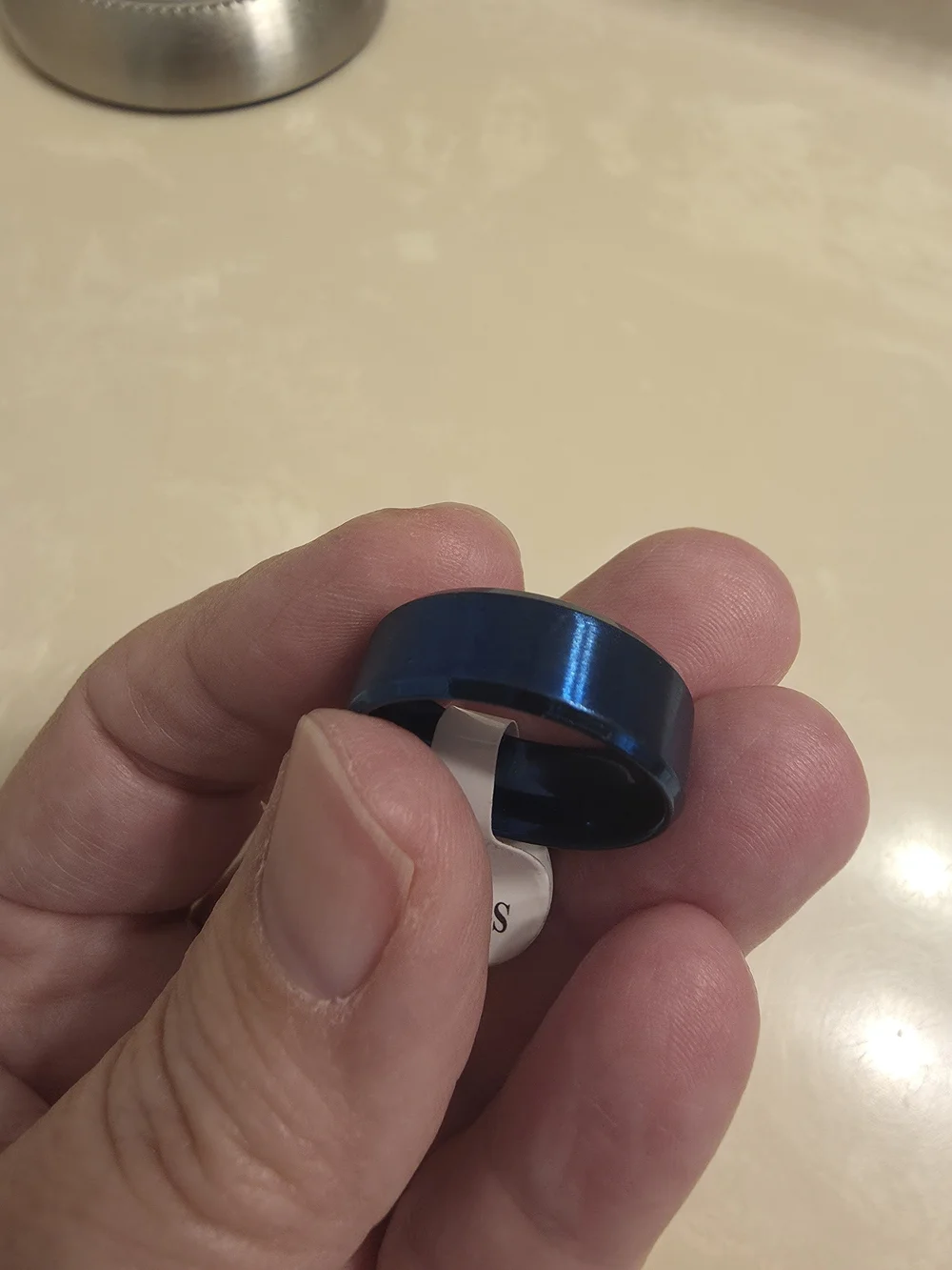Men's Cobalt Blue Ring Band Size 9